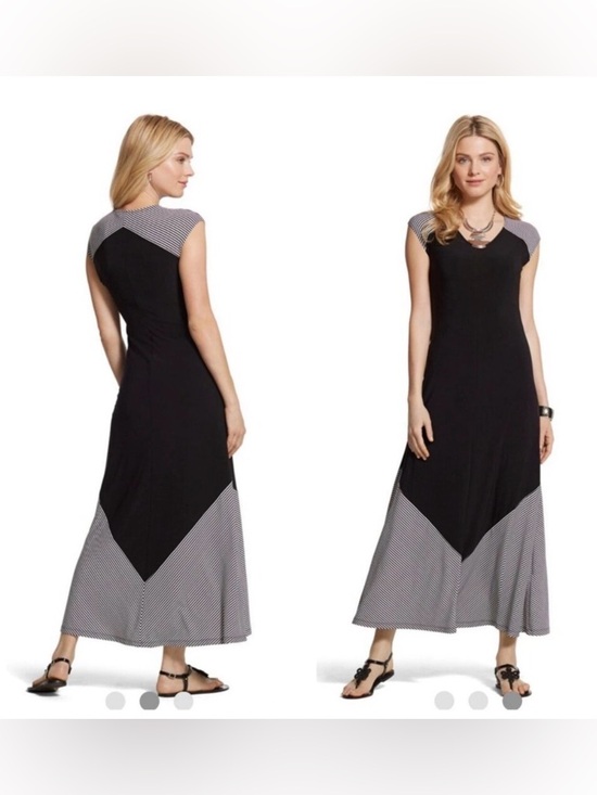 Chico's Dresses & Skirts - Chico's Black White Color block Sleeveless Maxi